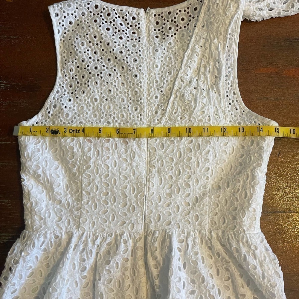 Lilly Pulitzer White Eyelet Peplum Sleeveless Top - Picture 7 of 7